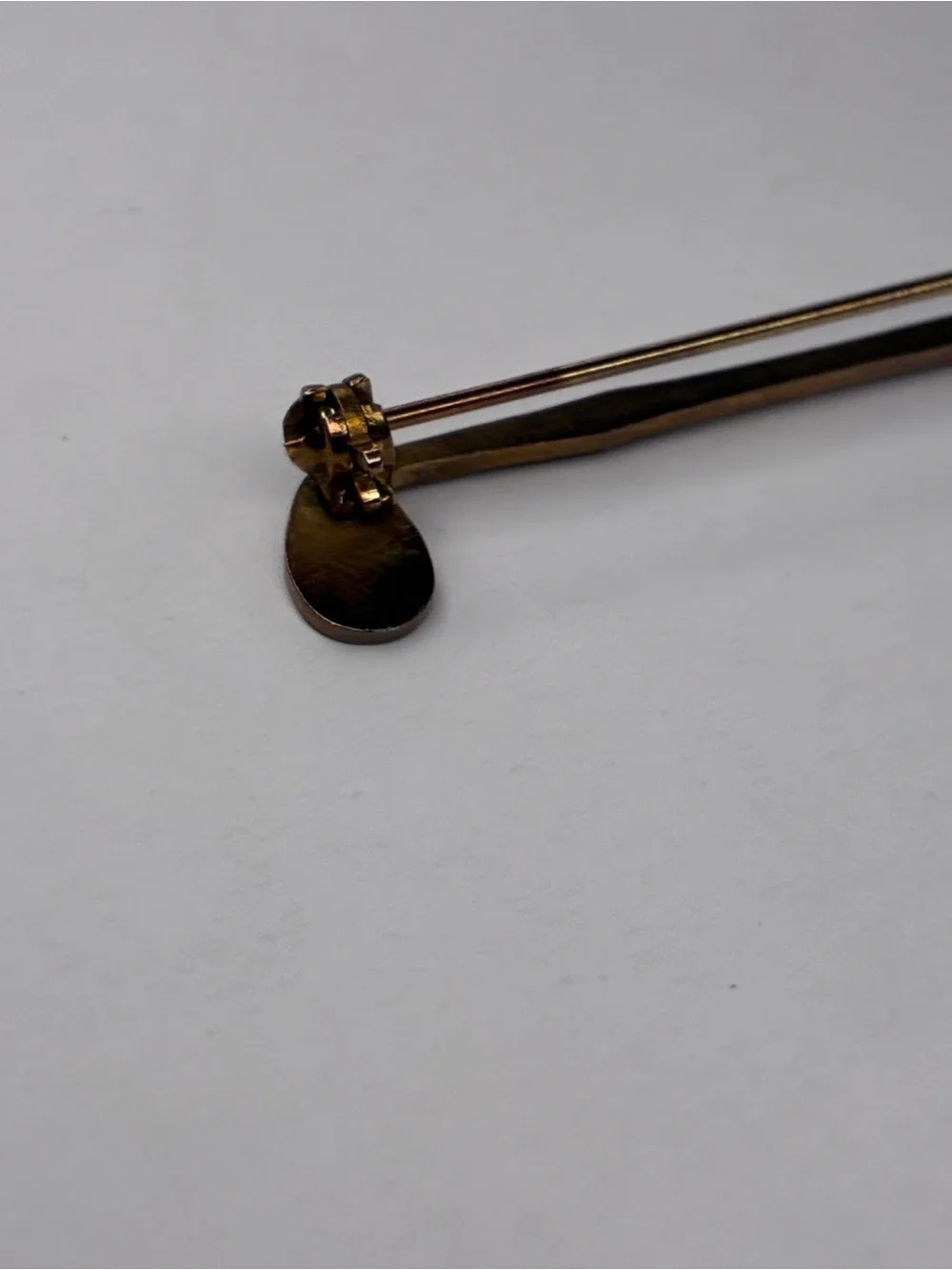 Vintage 1960's Gold Tone Golf Club Brooch Sash Lapel Pin Brass Color 2 Inches